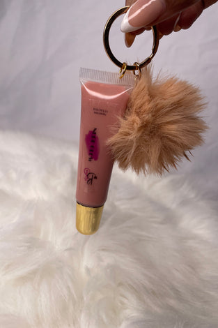 Keychain Lip Gloss -Nude Glow