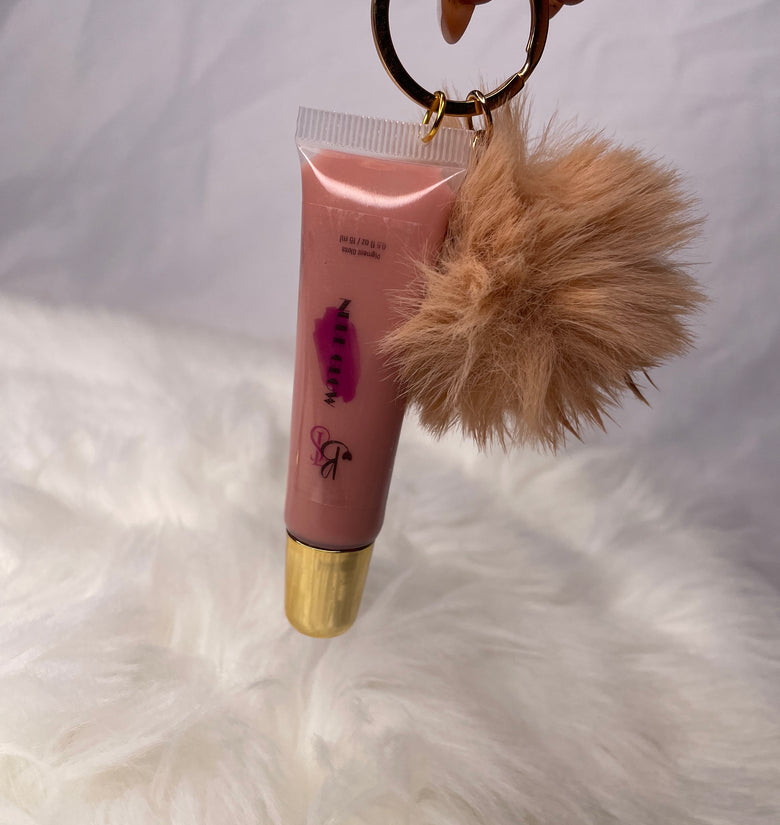 Keychain Lip Gloss -Nude Glow