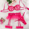 Seductive Pink Lace Lingerie Set