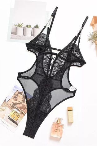 Chain Heart Brasserie Lace - Bri Shardai Intimates