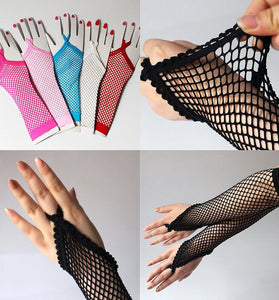 Fingerless Fishnet Gloves